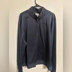 Cinch Pullover Sweatshirt Mens XXL Gray 1/4 Zip Mock Neck Long Sleeve Comfort